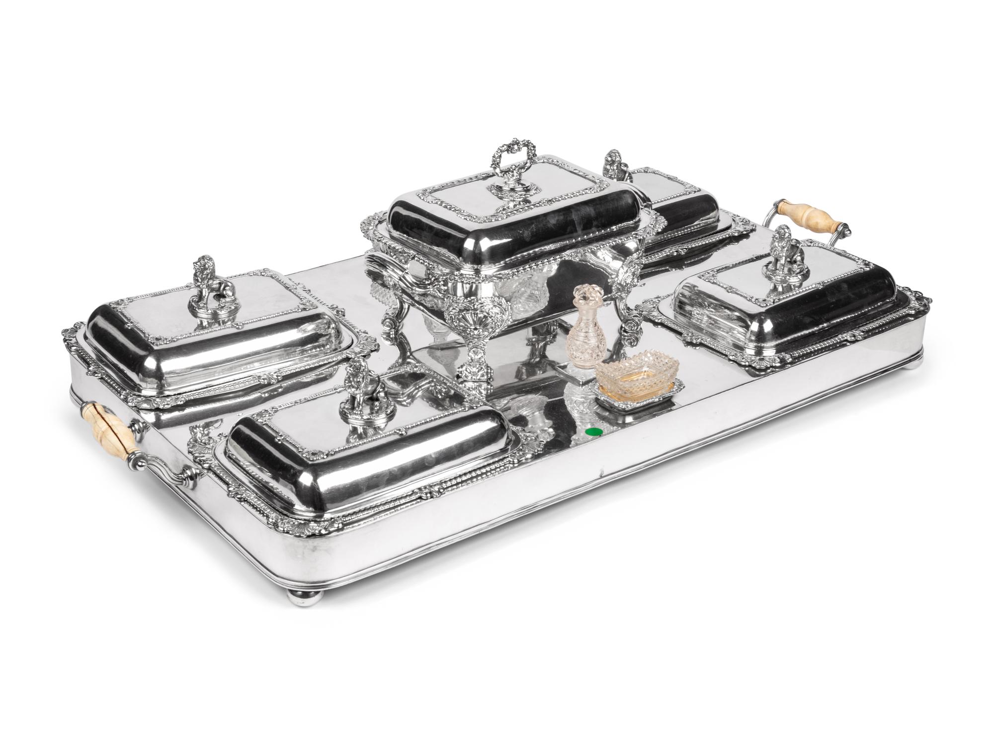 A Sheffield Silver-Plate Supper Service