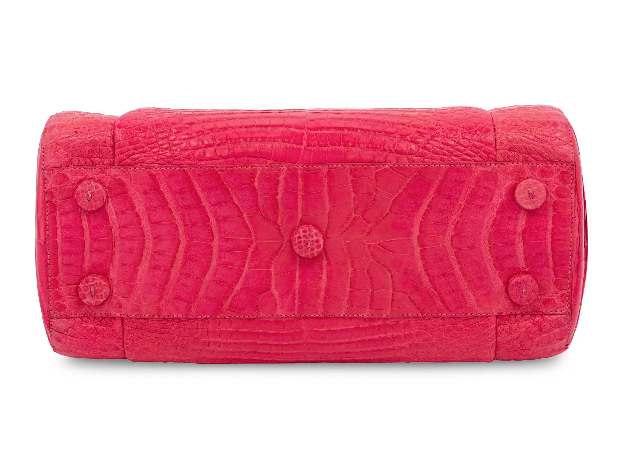 Nancy Gonzalez Pink Crocodile Bag, 2000s