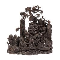 A Hardwood Figural Composition Height 22 1/4 inches.