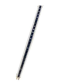 ART DECO, SAPPHIRE AND DIAMOND BRACELET