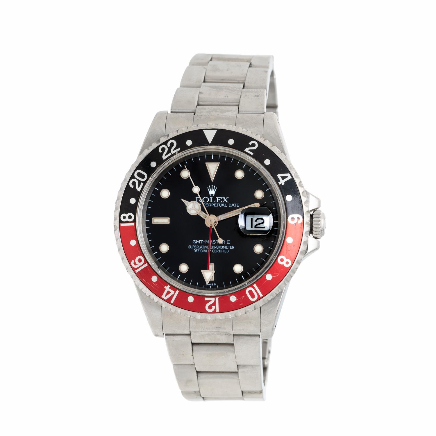 Rolex, Ref. 16710, Stainless Steel 'GMT-Master II' 'Coke' Date Watch, with Box and Papers