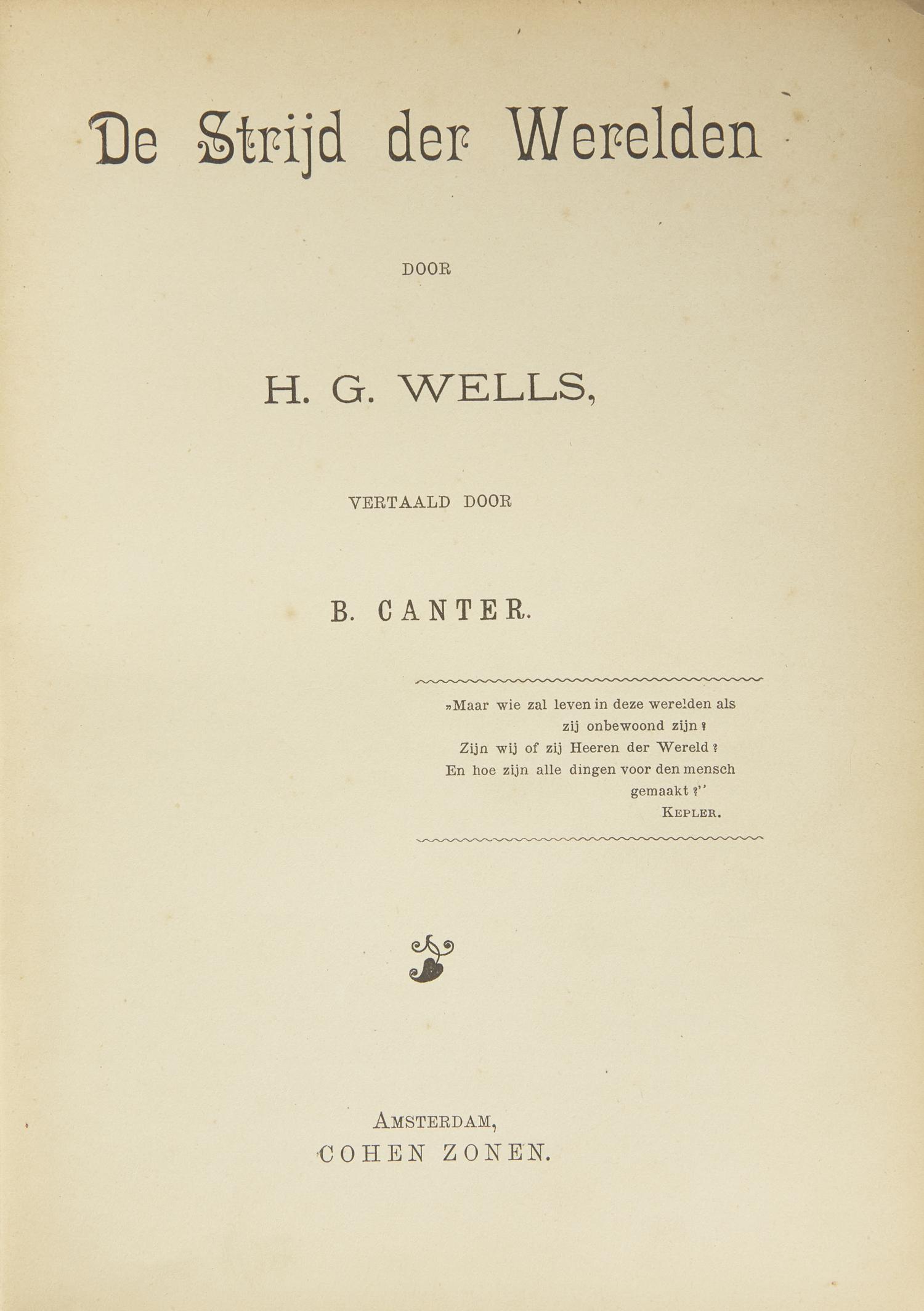 Wells, H.G. De Strijd der Werelden