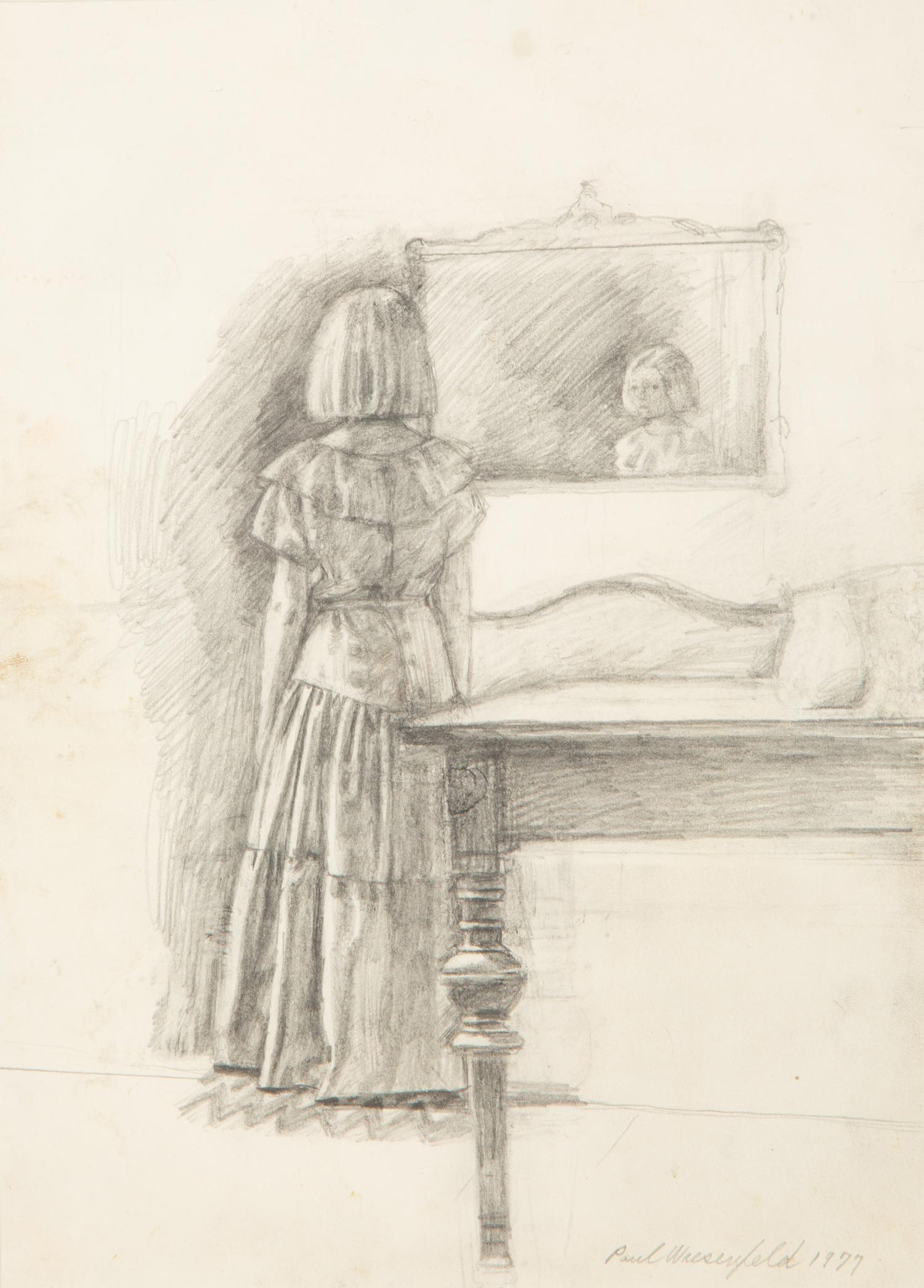 Study for a Young Girl Front of a Mirror
