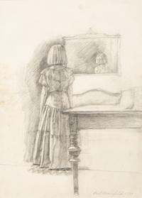 Study for a Young Girl Front of a Mirror