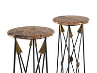 A Pair of Empire Style Marble-Top Pedestals in the Manner of Maison Jansen
