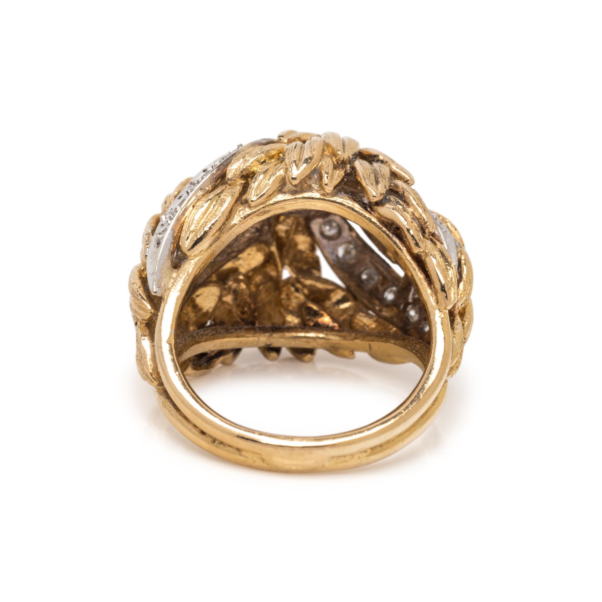 YELLOW GOLD AND DIAMOND RING