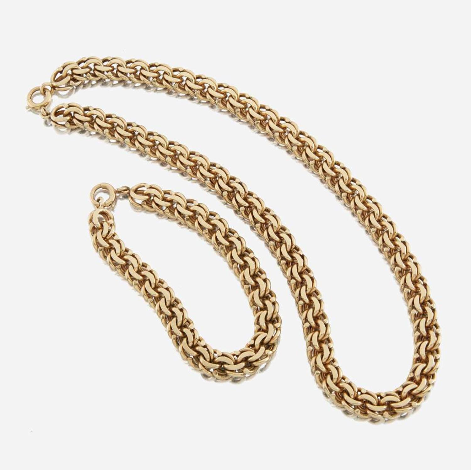 A Matching Cartier Necklace and Bracelet Set