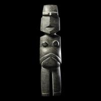 A Mezcala Black Stone Female Figure