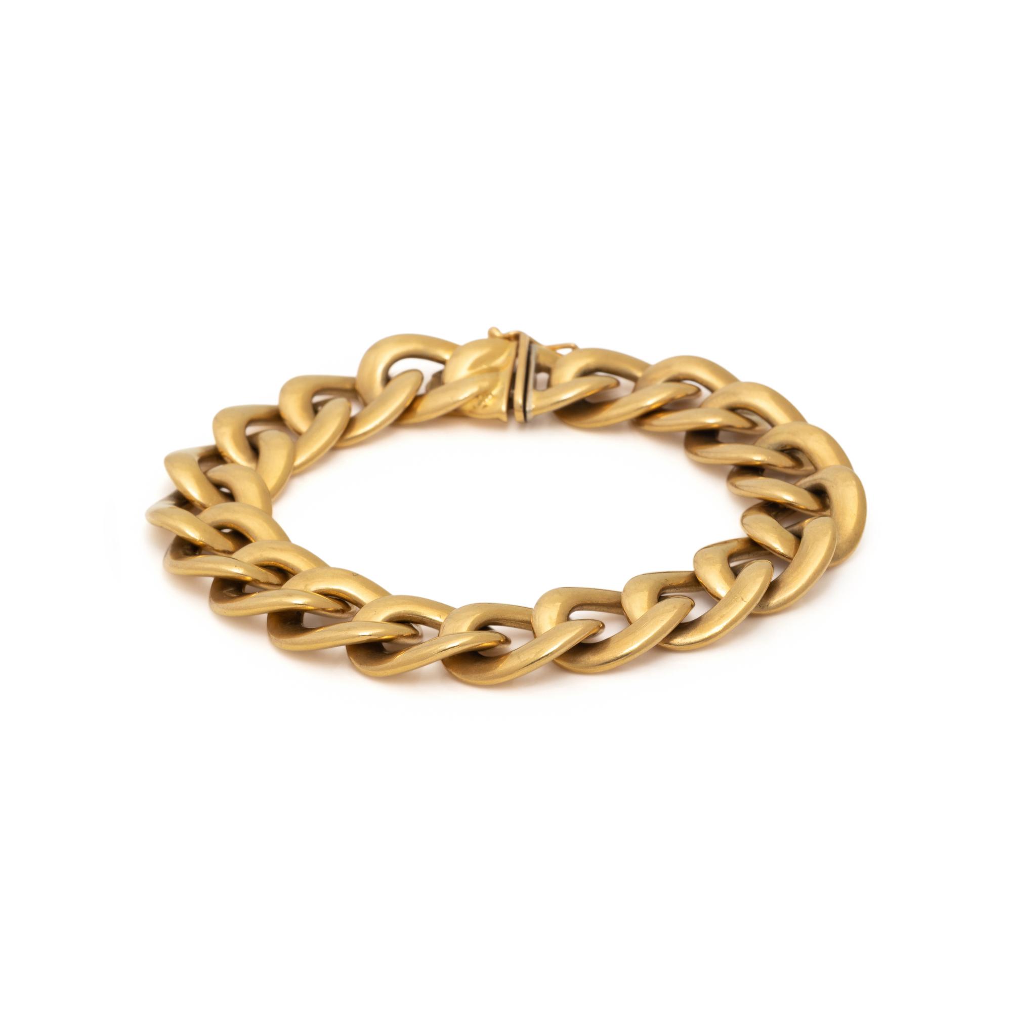 YELLOW GOLD CURB LINK BRACELET