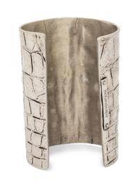 Yves Saint Laurent, Croc-Embossed Metal Cuff