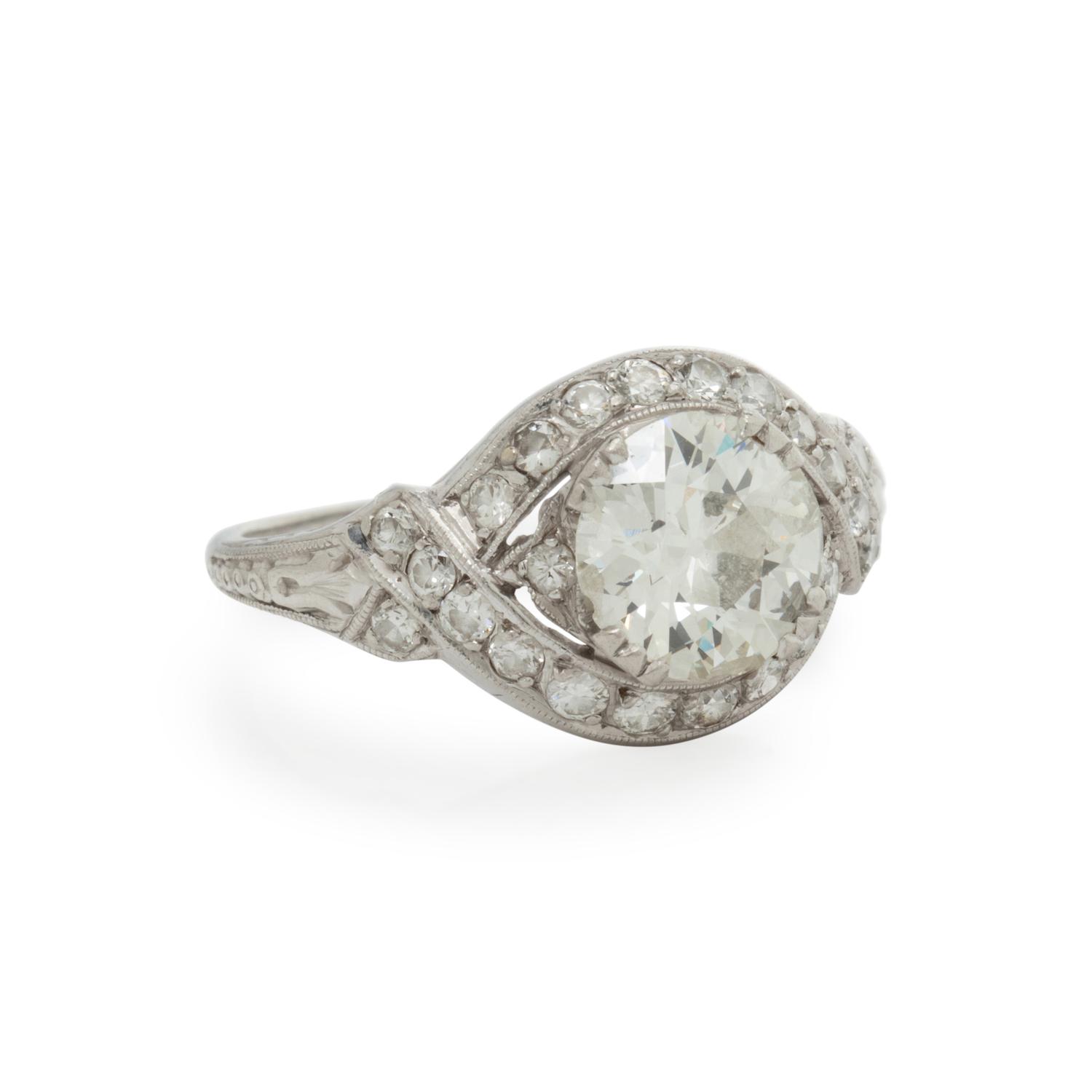 DIAMOND AND PLATINUM RING