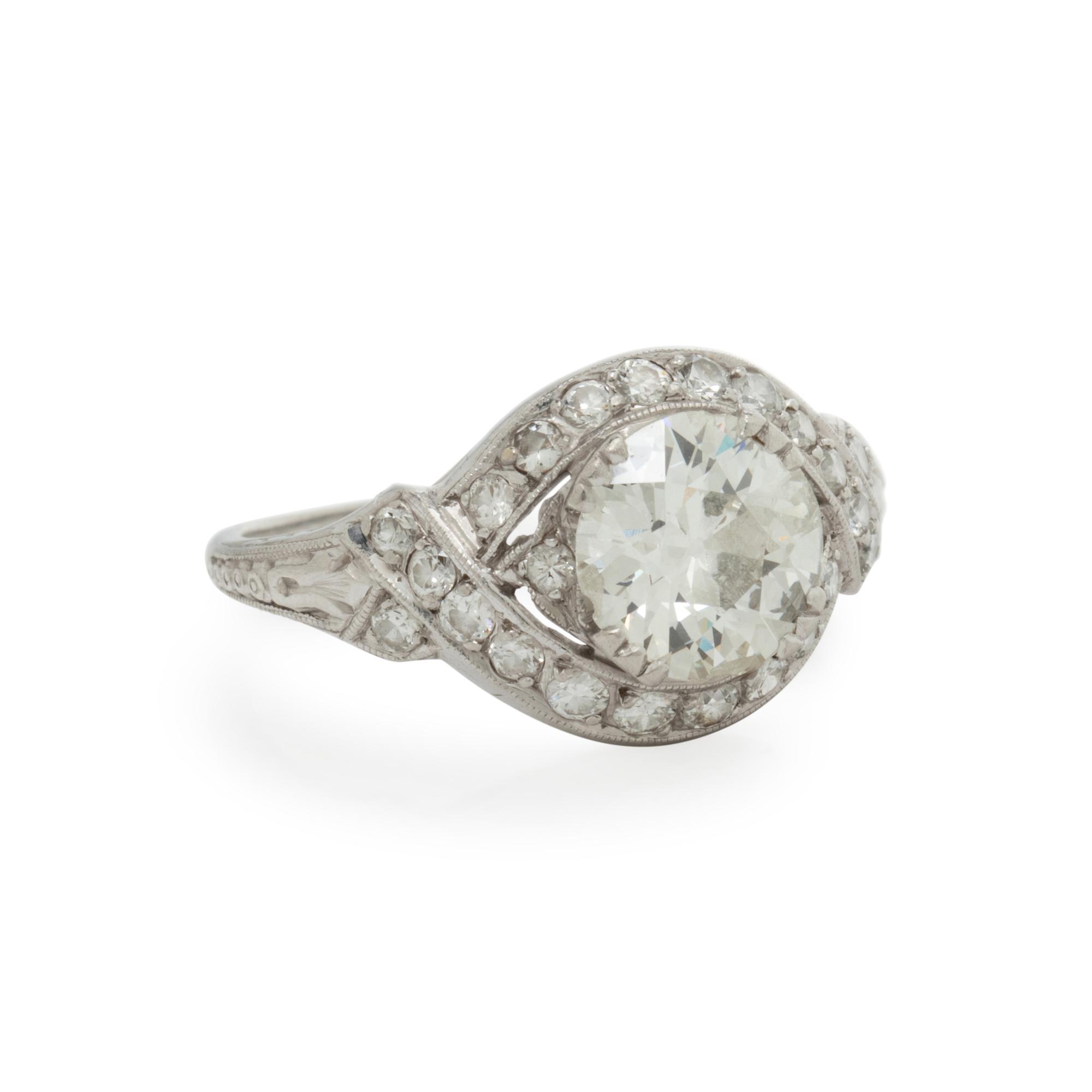 DIAMOND AND PLATINUM RING