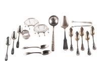 [LINCOLN, Abraham (1809-1865)]. Assorted group of monogrammed silver descended directly in the family of Robert Todd Lincoln Beckwith, last male descendent of Abraham Lincoln.