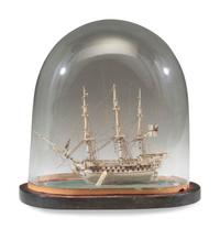 A French Prisoner of War Bone Model of a British Warship