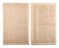[NEWSPAPERS] -- [18TH CENTURY]. A group of 5 early American newspapers, 1793-1799.
