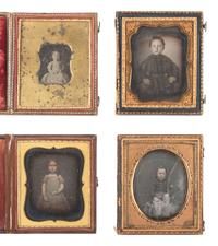 [EARLY PHOTOGRAPHY]. 30 daguerreotypes of children in sixth plate cases.
