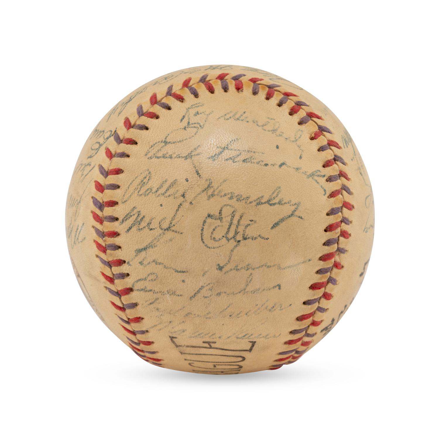 A 1943 New York Yankees Team Signed Autograph Baseball (Beckett Authentication Services Letter of Authenticity)