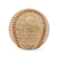 A 1943 New York Yankees Team Signed Autograph Baseball (Beckett Authentication Services Letter of Authenticity)