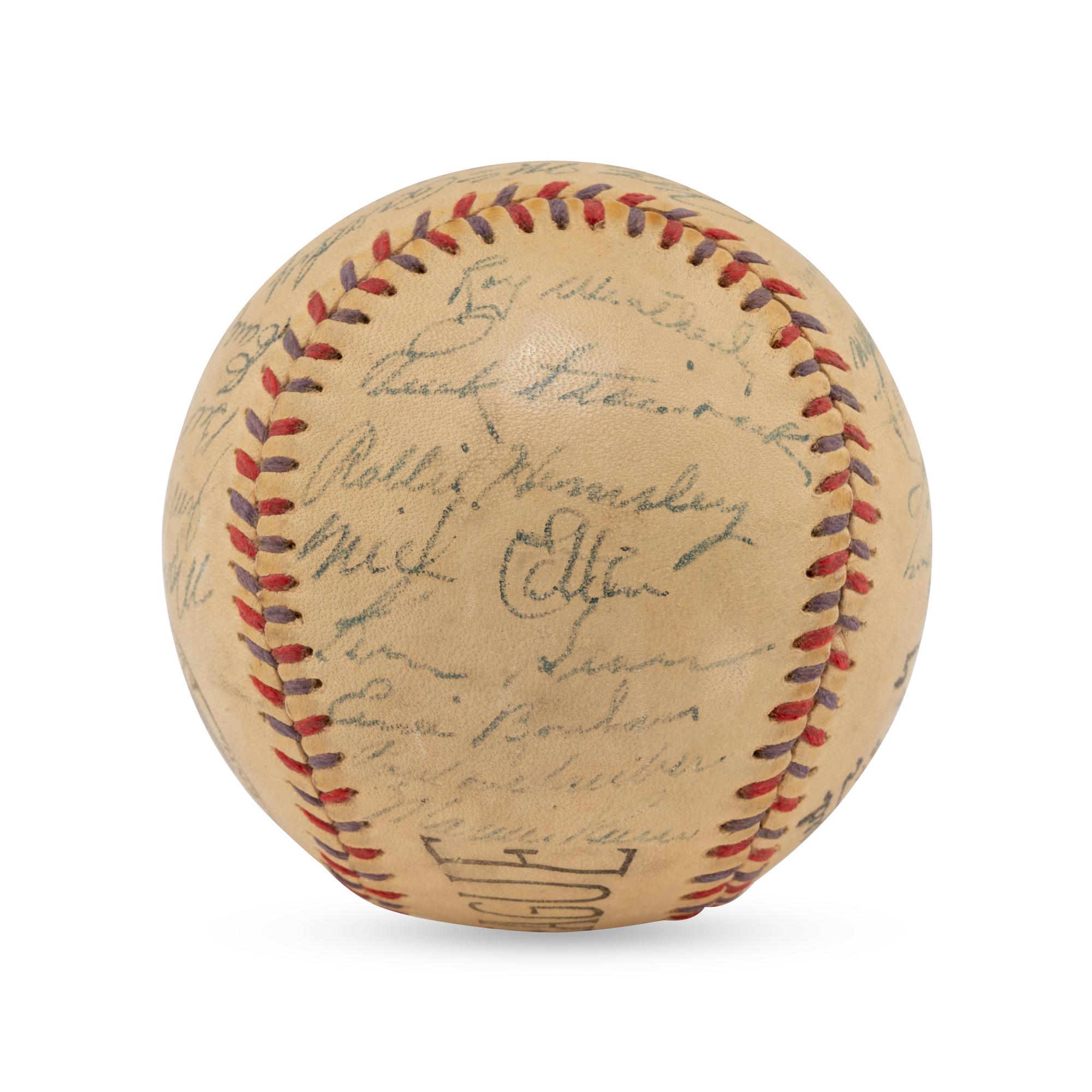 A 1943 New York Yankees Team Signed Autograph Baseball (Beckett Authentication Services Letter of Authenticity)