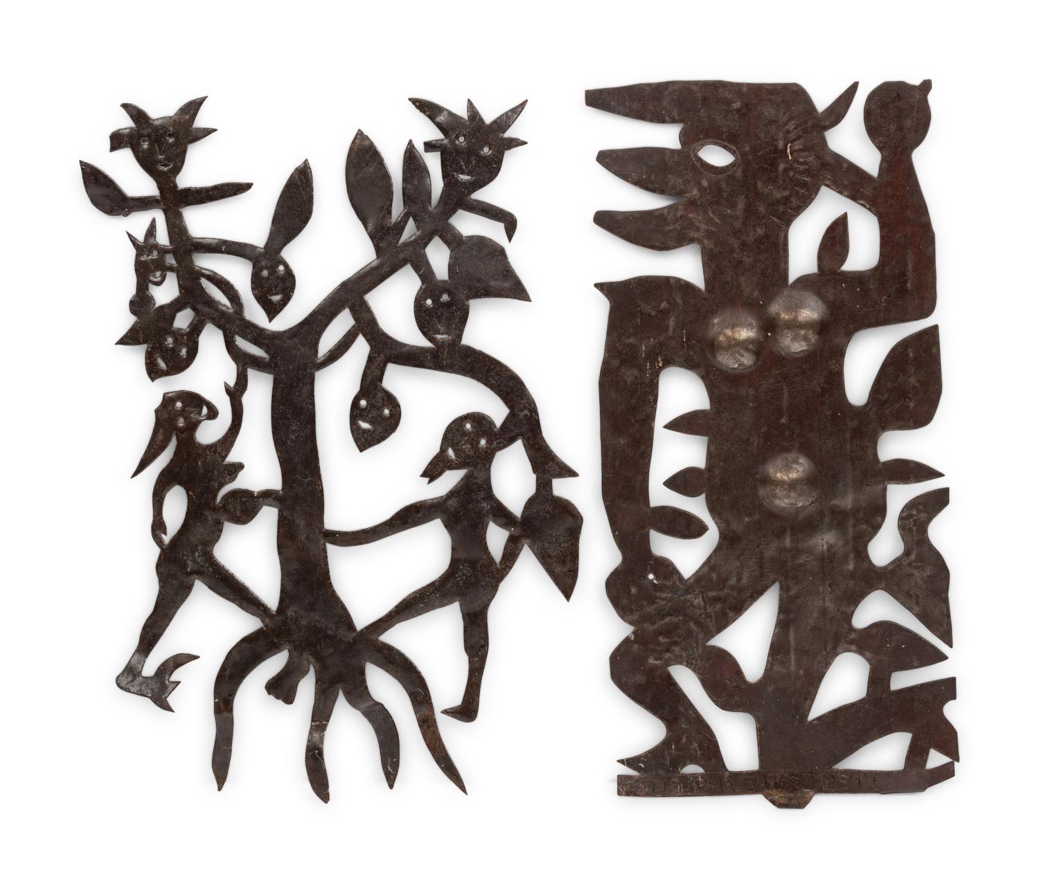 Adam and Eve With The Tree of Life and Untitled (The Devil) (two works)
