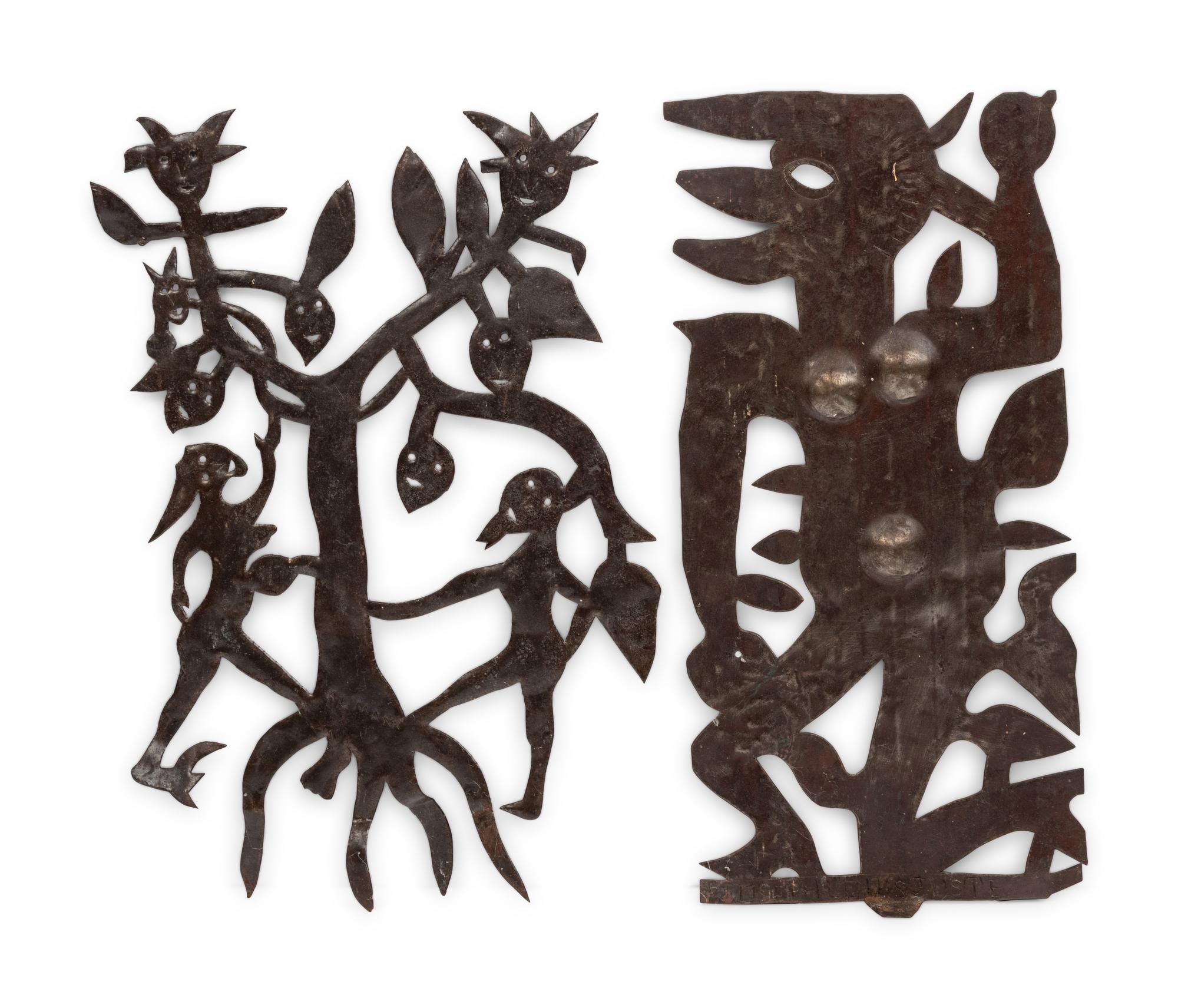 Adam and Eve With The Tree of Life and Untitled (The Devil) (two works)