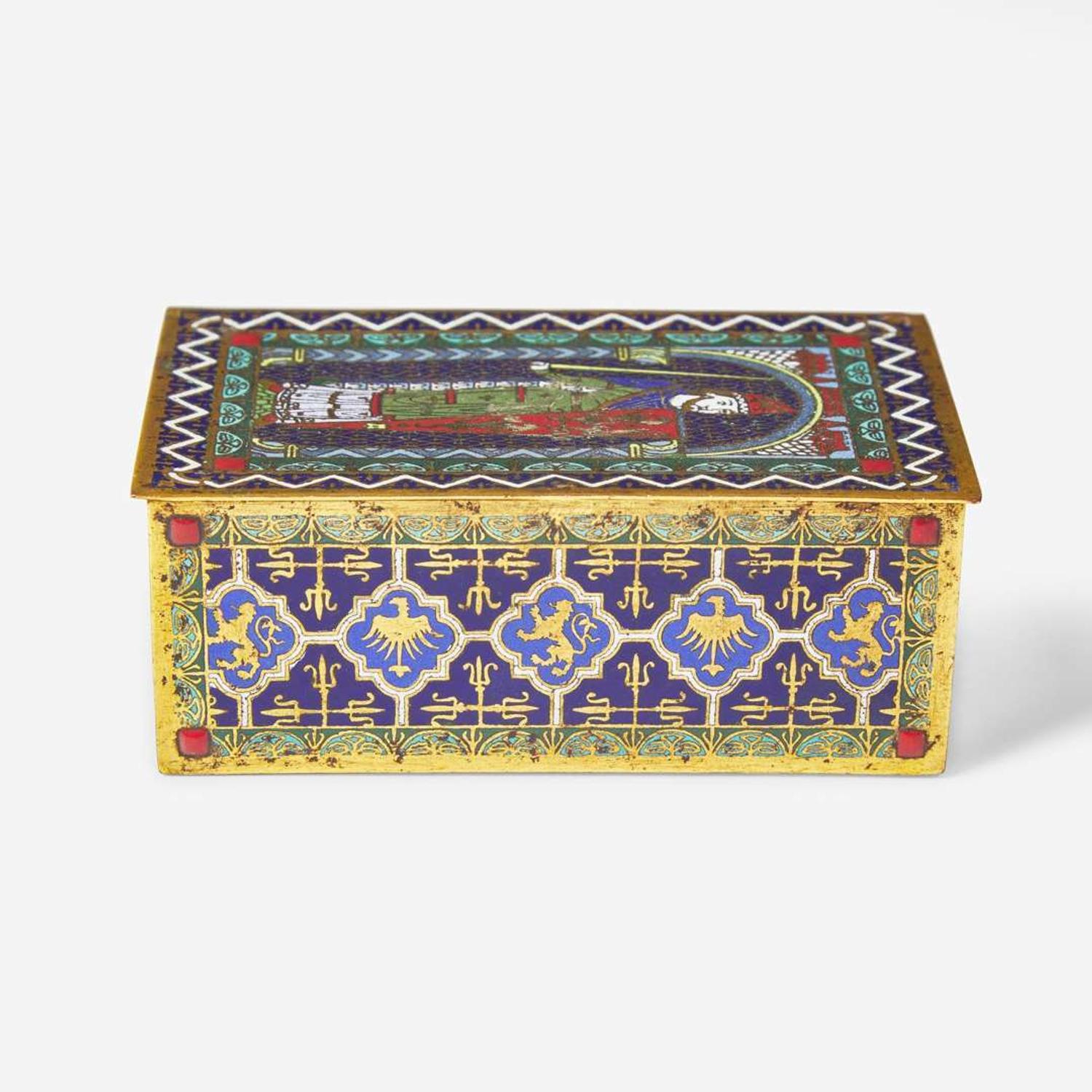 A gilt bronze and enamel box Edward F. Caldwell & Co. (active 1895-1959), New York, NY, early 20th century