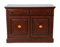 An English Tartanware Cabinet — 19TH CENTURY