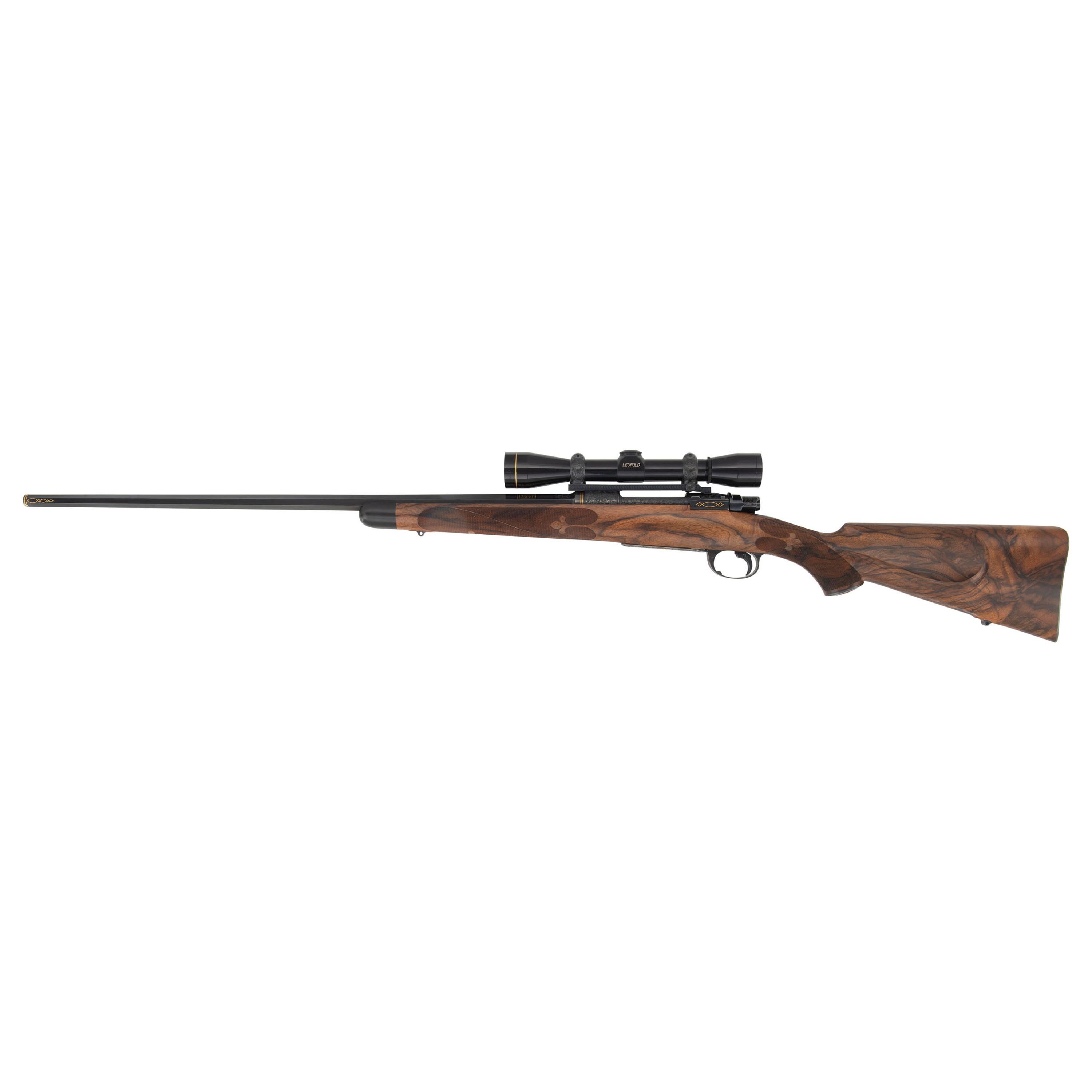 *Custom Jerome Glimm Engraved Mauser Rifle with W.C. Strutz Octagonal Barrel