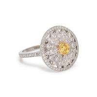 TIFFANY & CO., COLORED DIAMOND AND DIAMOND 'DAISY' RING