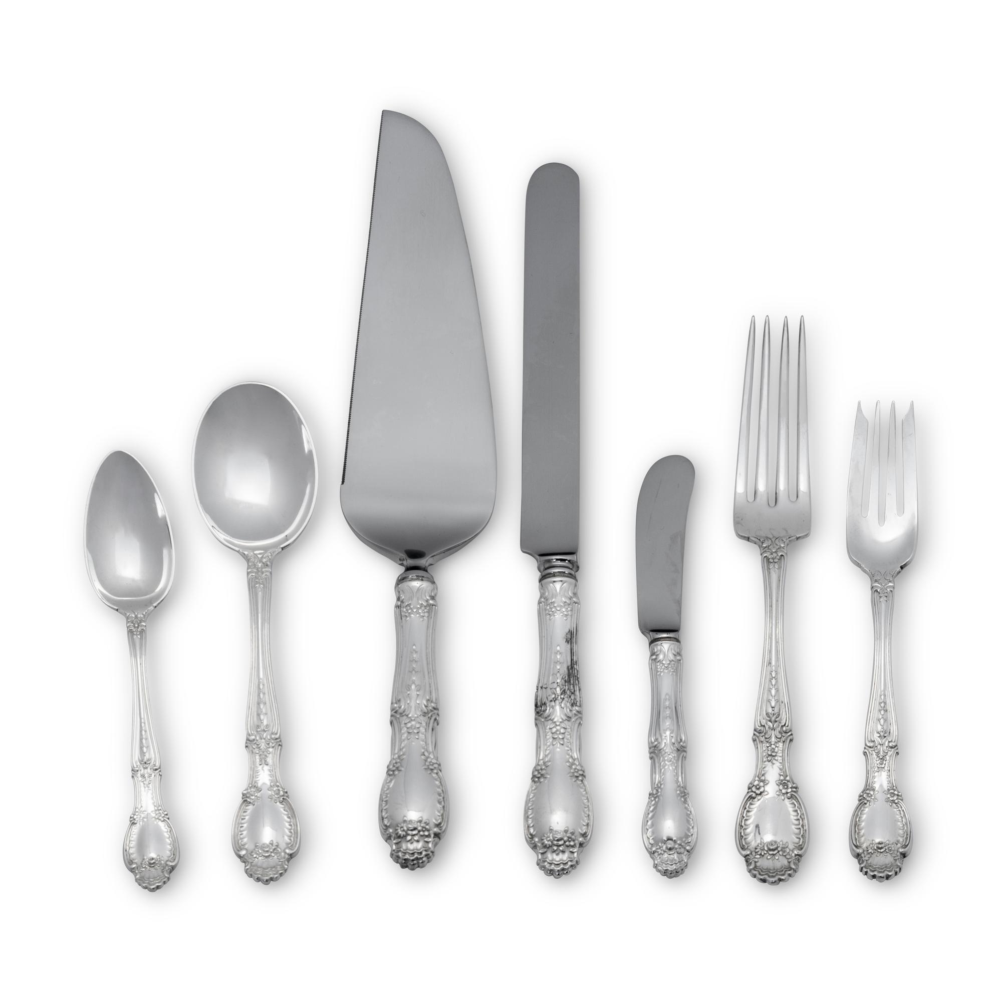 A Tiffany and Co. Richelieu Silver Flatware Service