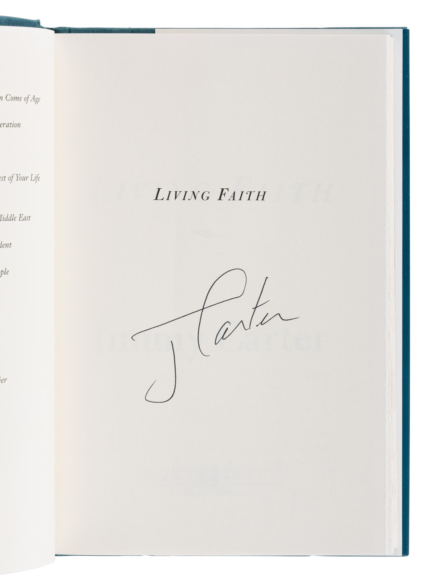 CARTER, Jimmy (b. 1924). A group of 7 FIRST EDITIONS by Carter, ALL SIGNED, comprising: