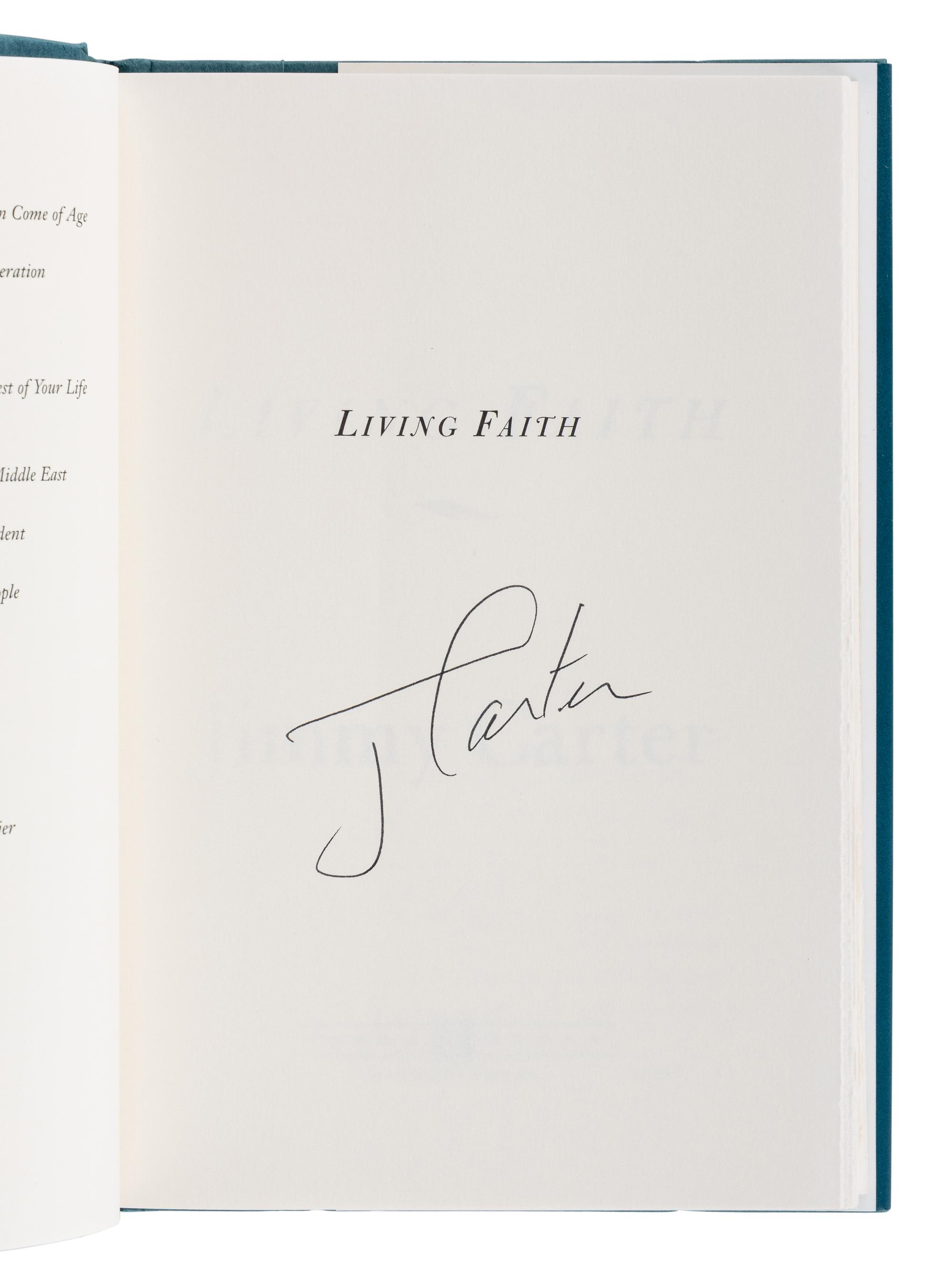 CARTER, Jimmy (b. 1924). A group of 7 FIRST EDITIONS by Carter, ALL SIGNED, comprising: