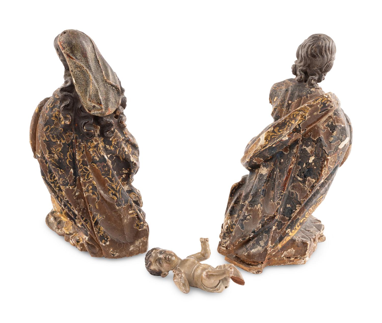 A Santo Figural Group of the Nativity