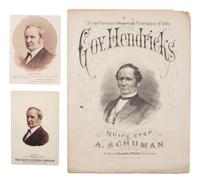 [1888 and 1892 ELECTION]. A group of ephemera related from the 1888 presidential campaigns of Benjamin Harrison and Grover Cleveland, comprising: