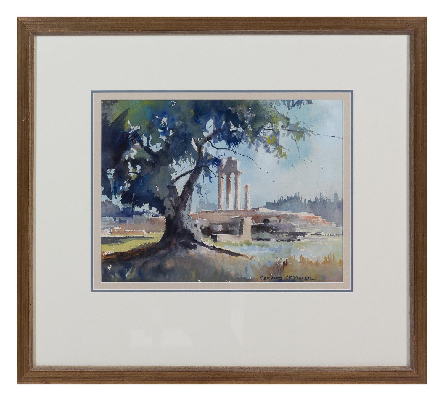 Gerhard C F Miller (American, 1903-2003) Temple of Apollo…