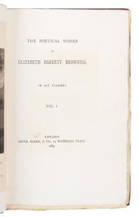 BROWNING, Elizabeth Barrett (1806-1861). Poetical Works. London: Smith, Elder, & Co., 1889.