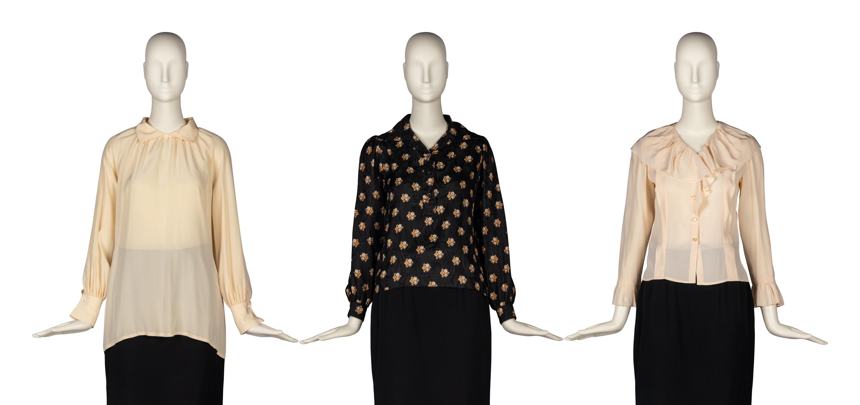 Three Blouses by Saint Laurent and Chloé, 1970-80s