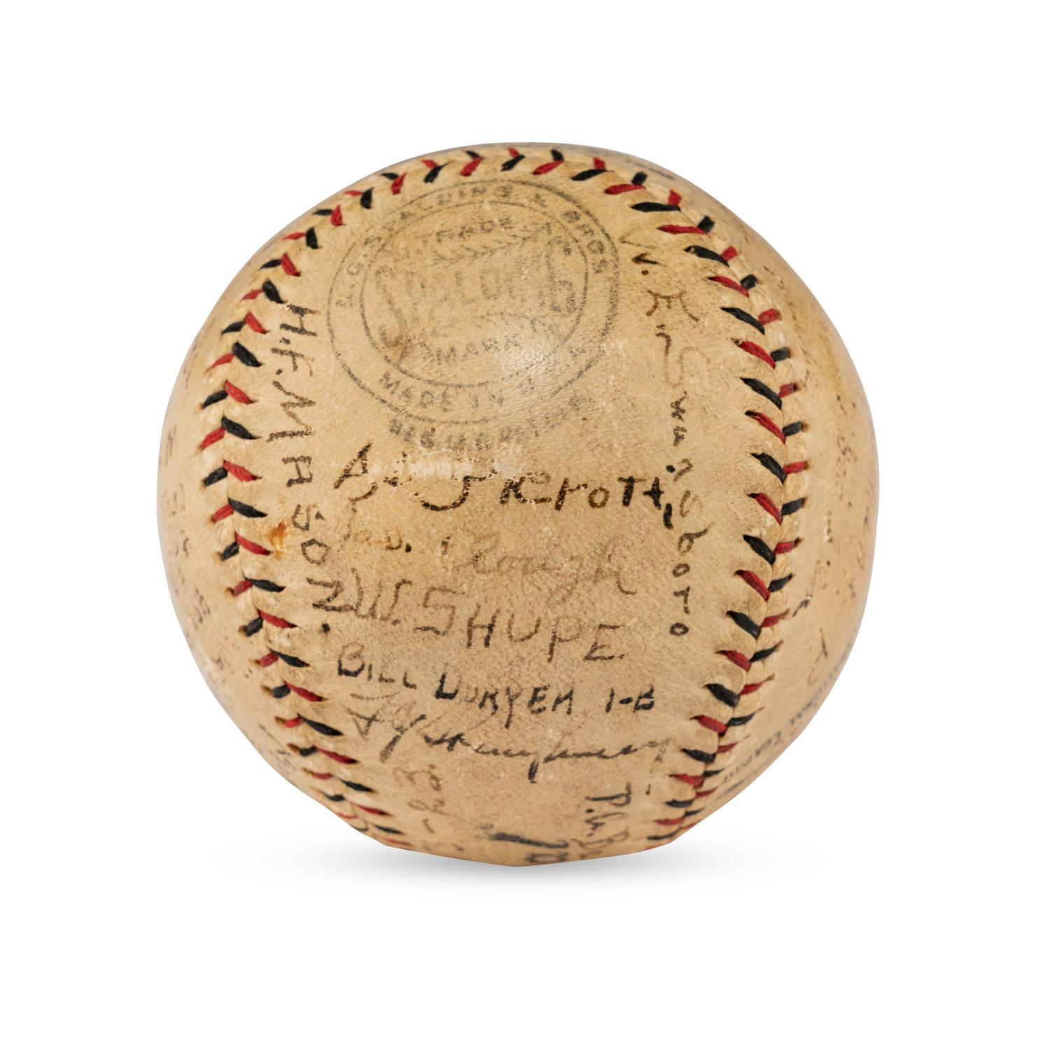 A 1923 Syracuse Stars Team Signed Autograph Baseball