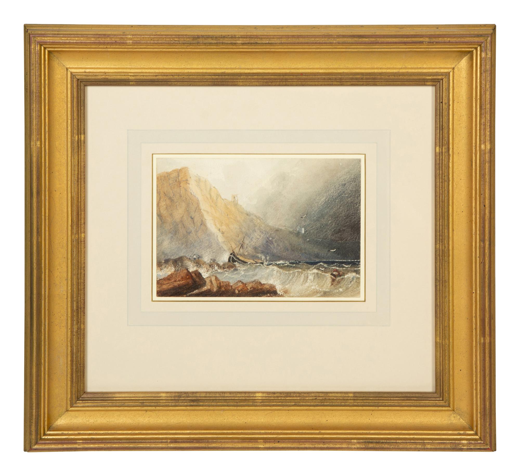 A Wreck on the Yorkshire Coast , circa 1840