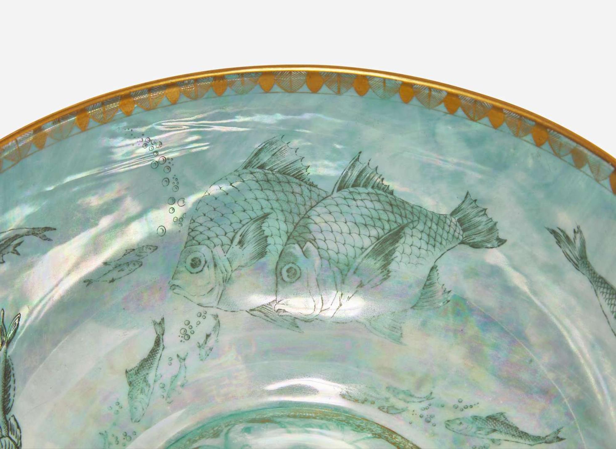 A Large Wedgwood Fish Lustre Bowl, UK, circa 1915
