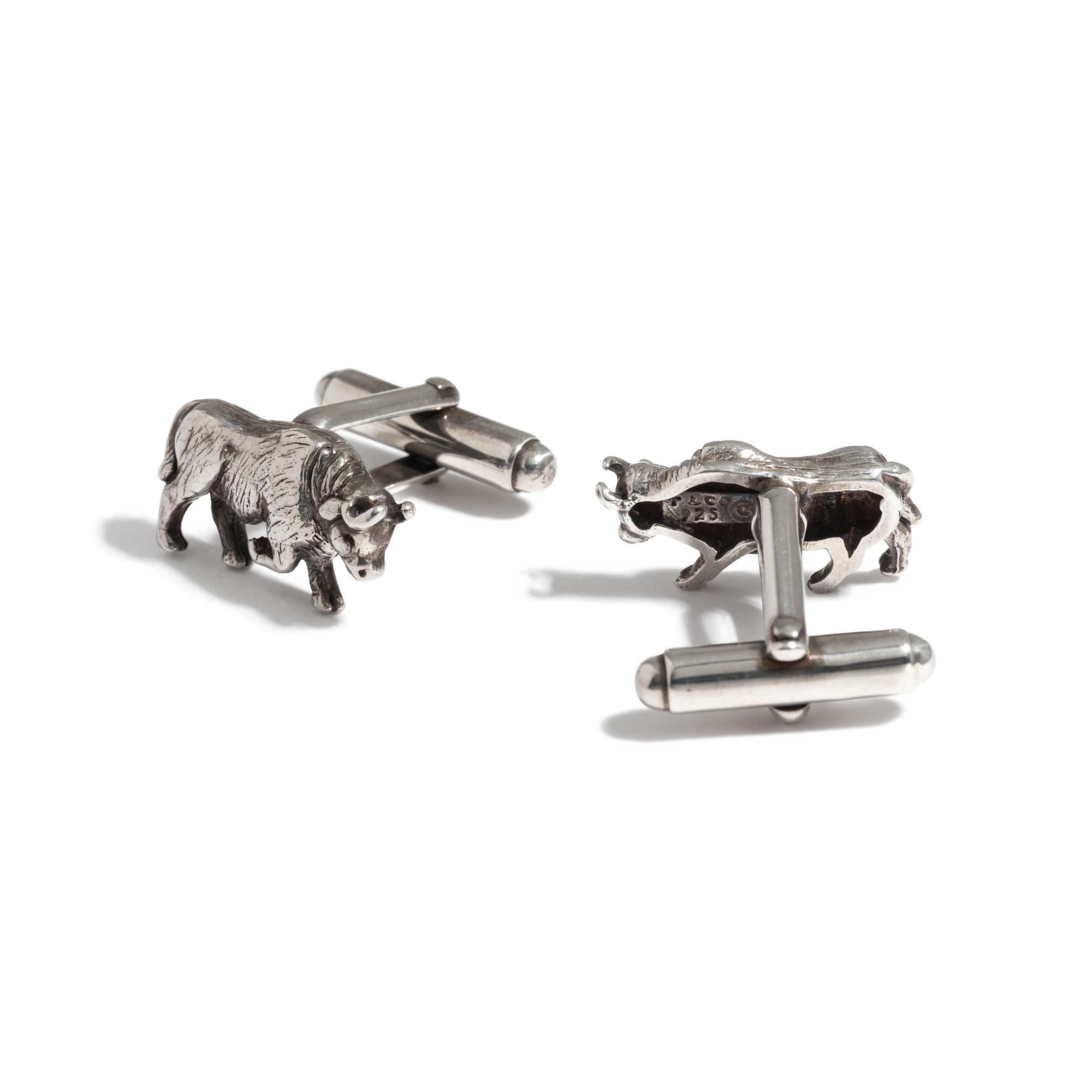 TIFFANY & CO., STERLING SILVER CUFFLINKS