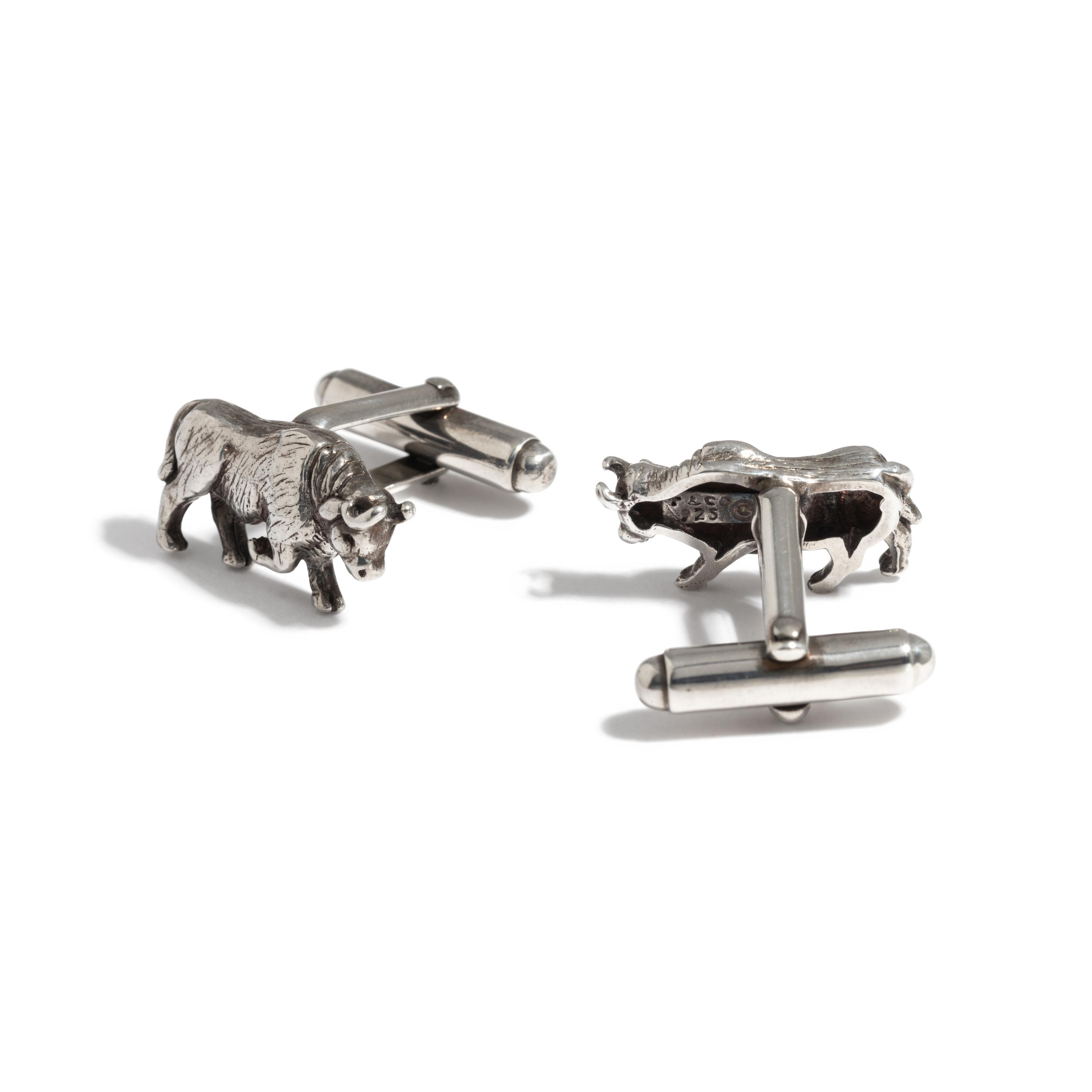 TIFFANY & CO., STERLING SILVER CUFFLINKS