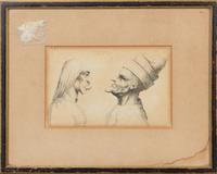 Wenceslaus Hollar, After Leonardo da Vinci, (Czechoslovakian, 1607-1677), Two Grotesque Heads