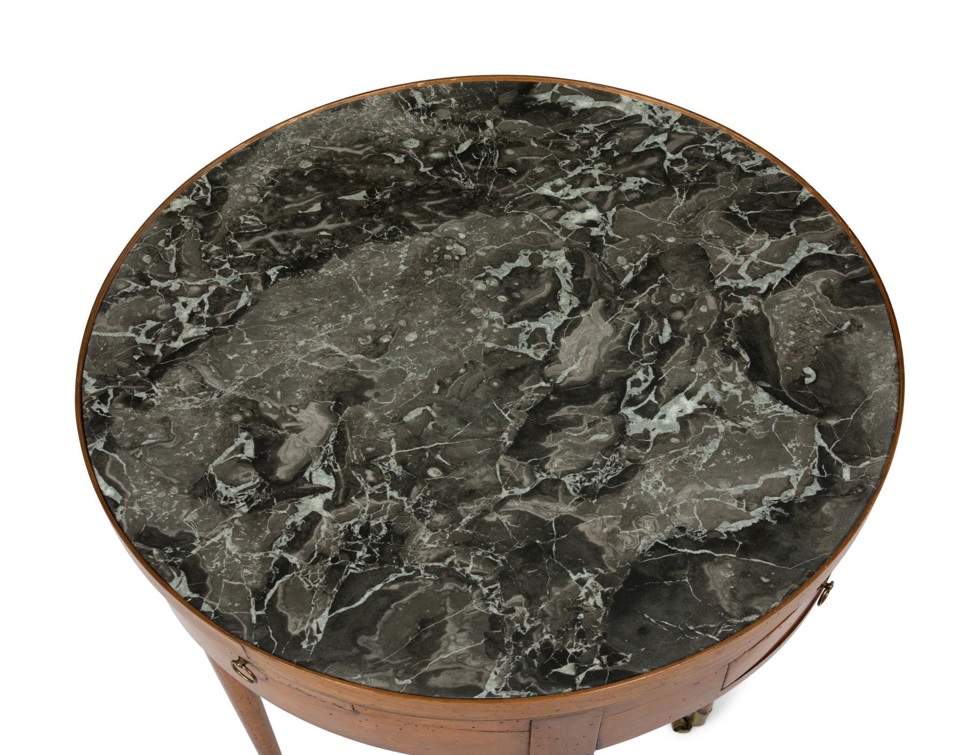 A Louis XVI Style Marble-Top Bouillotte Table