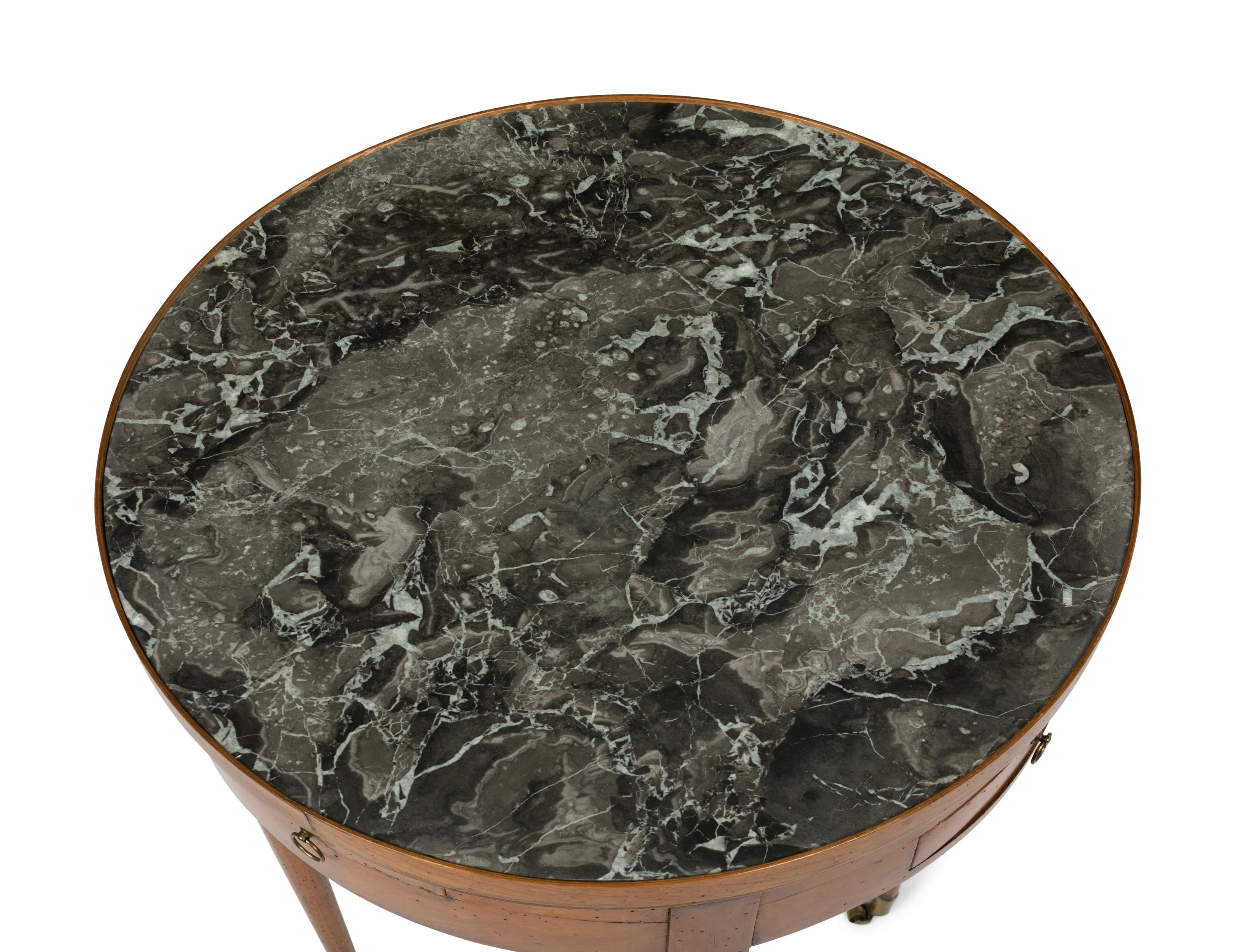 A Louis XVI Style Marble-Top Bouillotte Table