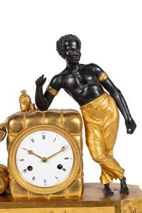 An Empire Gilt and Patinated Bronze 'Au Matelot' Mantel Clock