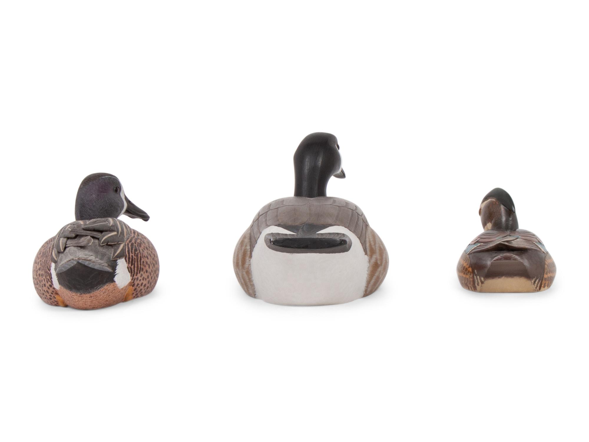 A Group of Carved and Polychromed Painted Artist Duck Decoys