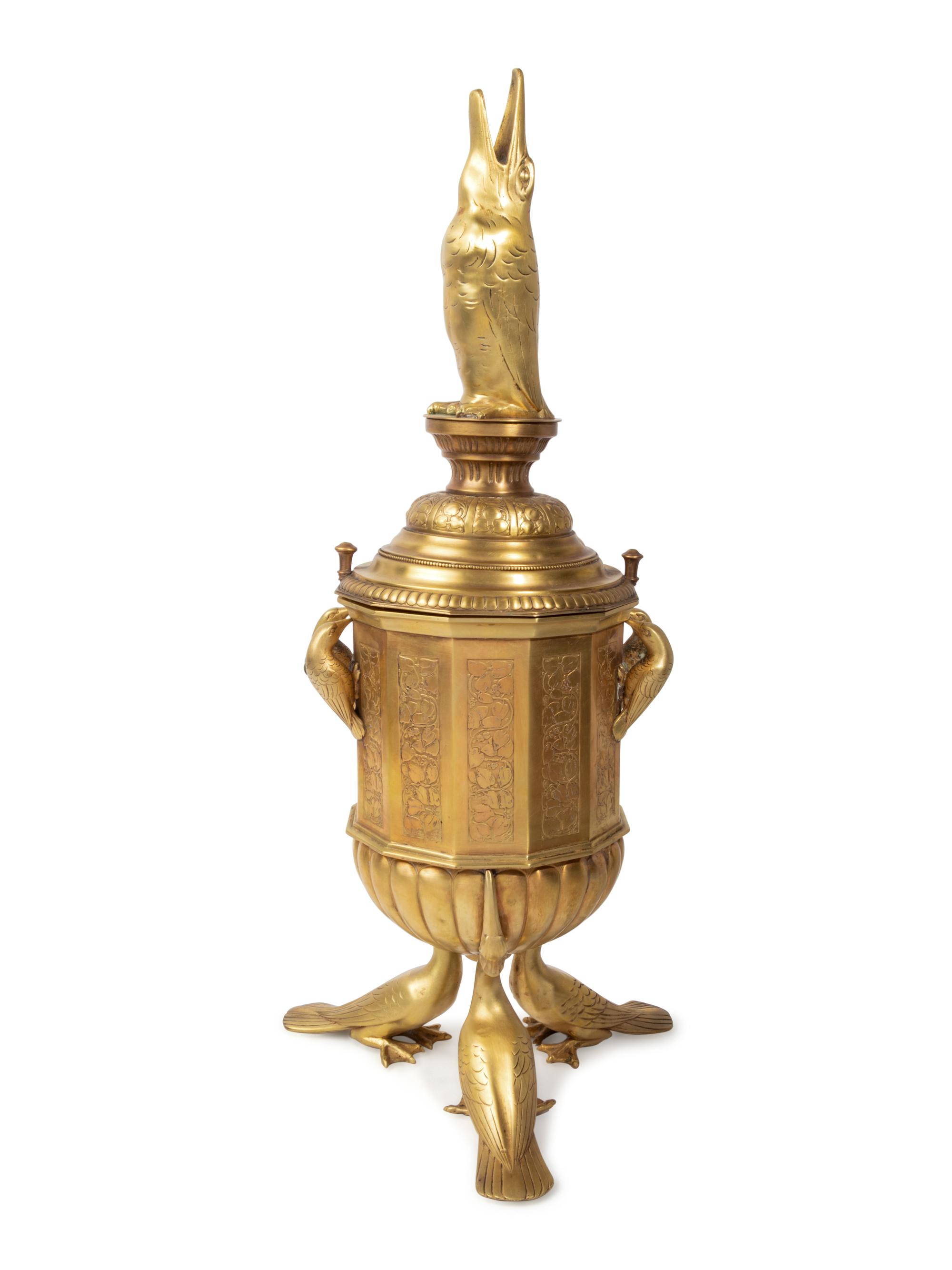 A Gilt Bronze Samovar