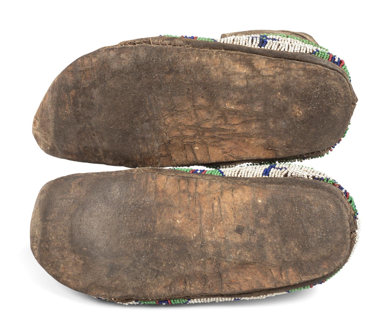 Sioux Beaded Hide Moccasins