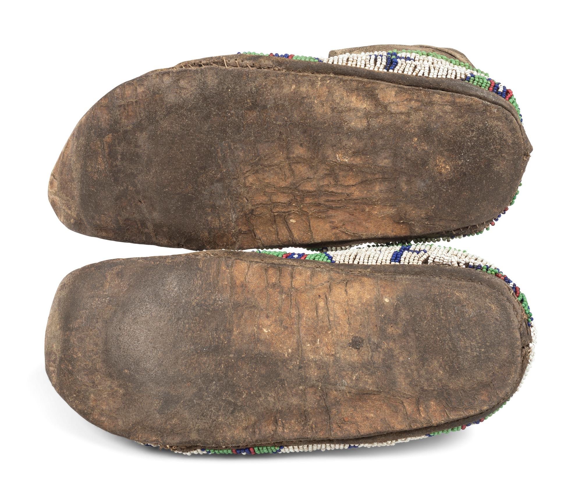 Sioux Beaded Hide Moccasins